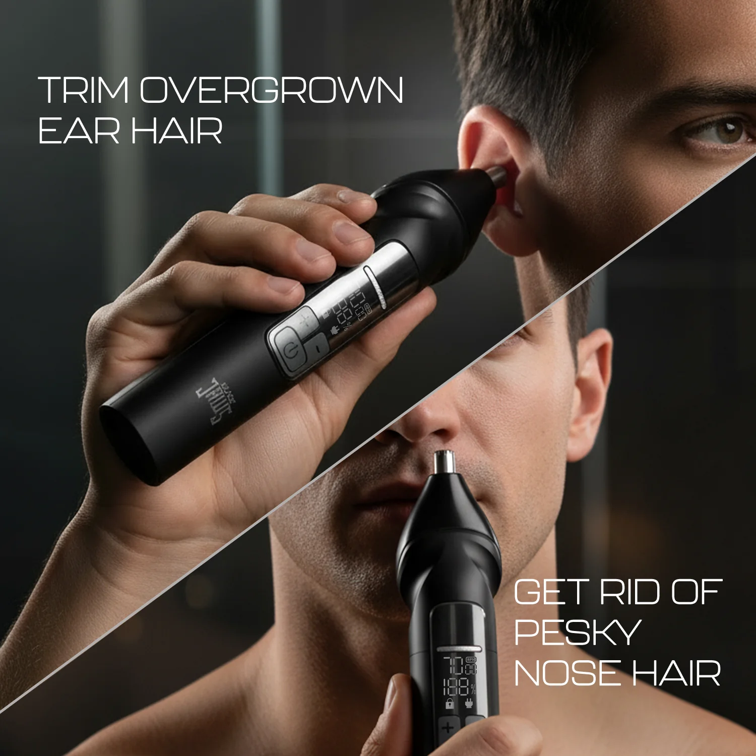 Zlade Jaws Alpha Rechargeable All-in-One Beard Trimmer | 4 Interchangeable Heads | 19+4 Length Settings | IPX-7 Waterproof - Image 4