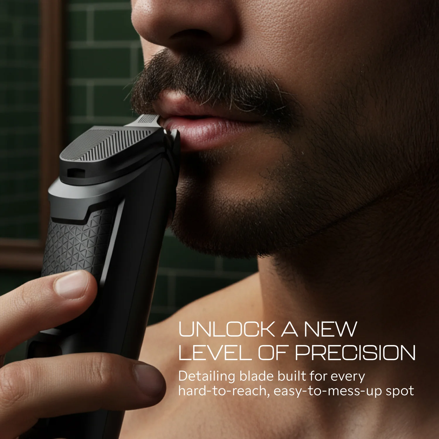 Zlade Jaws Blitz Rechargeable All-Purpose Beard Trimmer | 40 Length Settings | 3 Interchangeable Heads - Image 3