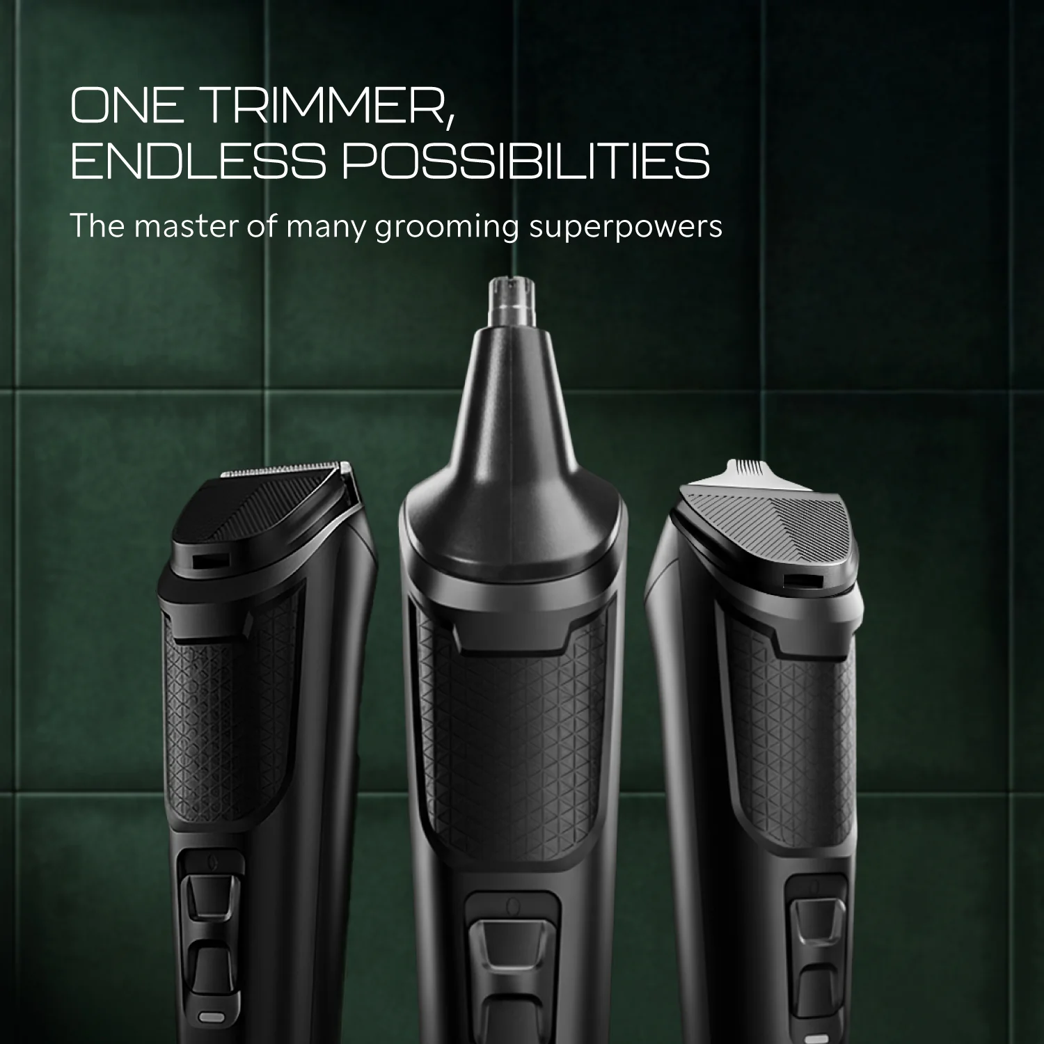 Zlade Jaws Blitz Rechargeable All-Purpose Beard Trimmer | 40 Length Settings | 3 Interchangeable Heads - Image 8