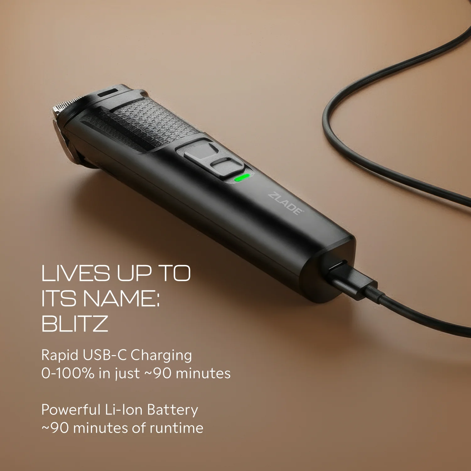 Zlade Jaws Blitz Rechargeable High-Precision Beard Trimmer | 40 Length Settings - Image 5