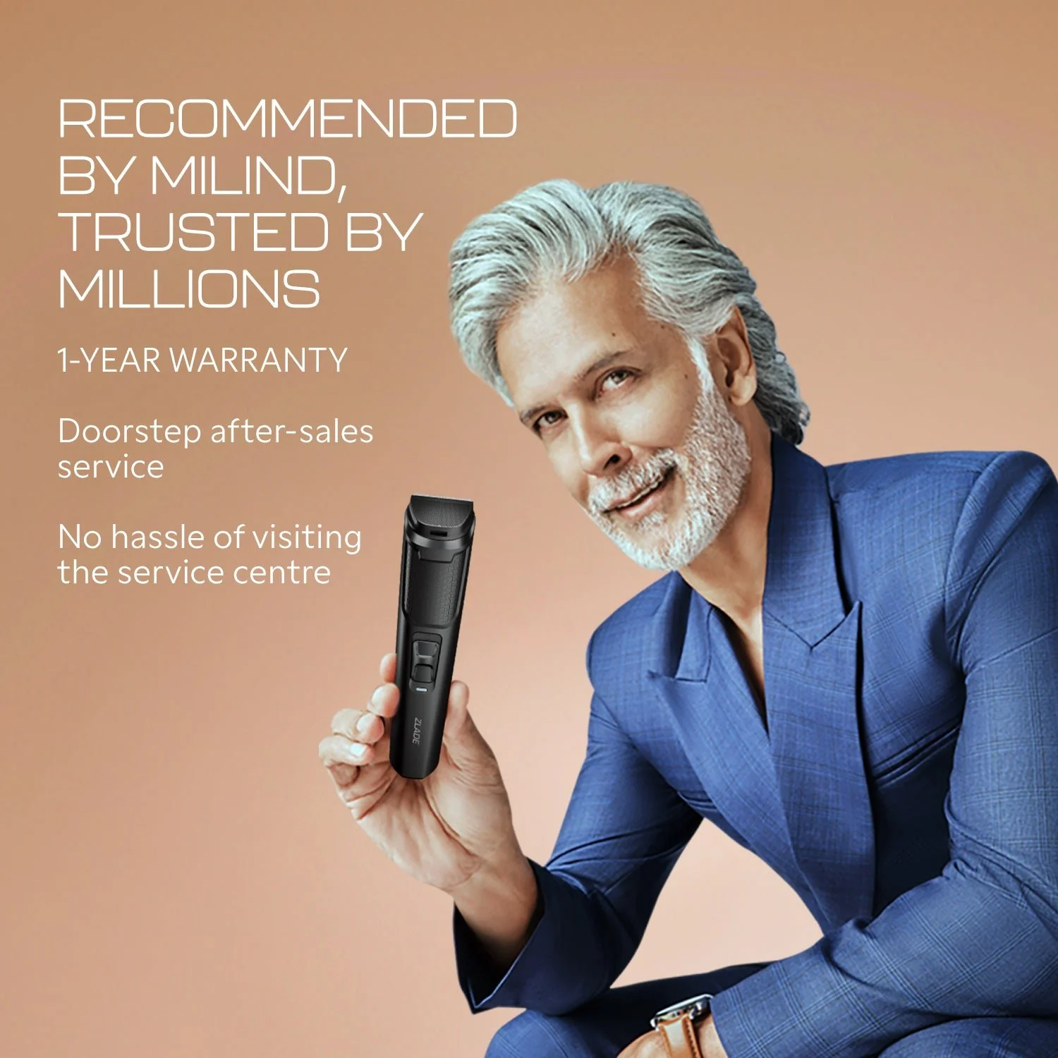 Zlade Jaws Blitz Rechargeable High-Precision Beard Trimmer | 40 Length Settings - Image 7