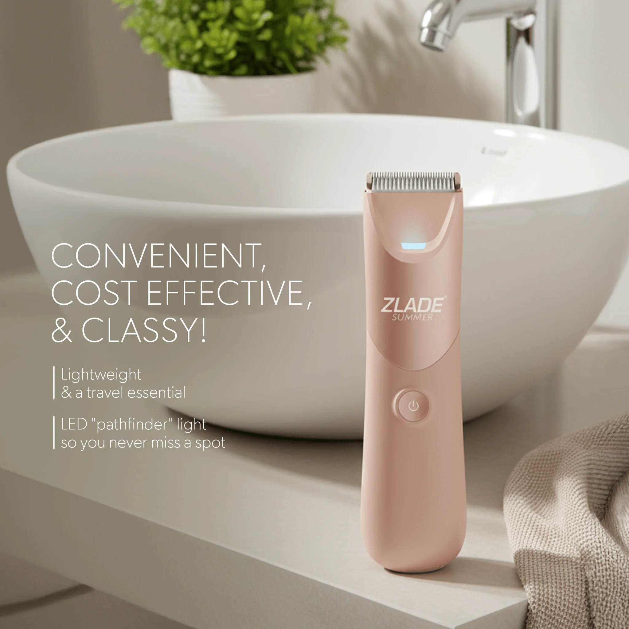 Zlade Summer Intimate Hair Removal Trimmer for Women | Bikini Line, Underarms, Body Hair | 2 AAA Battery Operated | IPX-5 Waterproof - Image 3