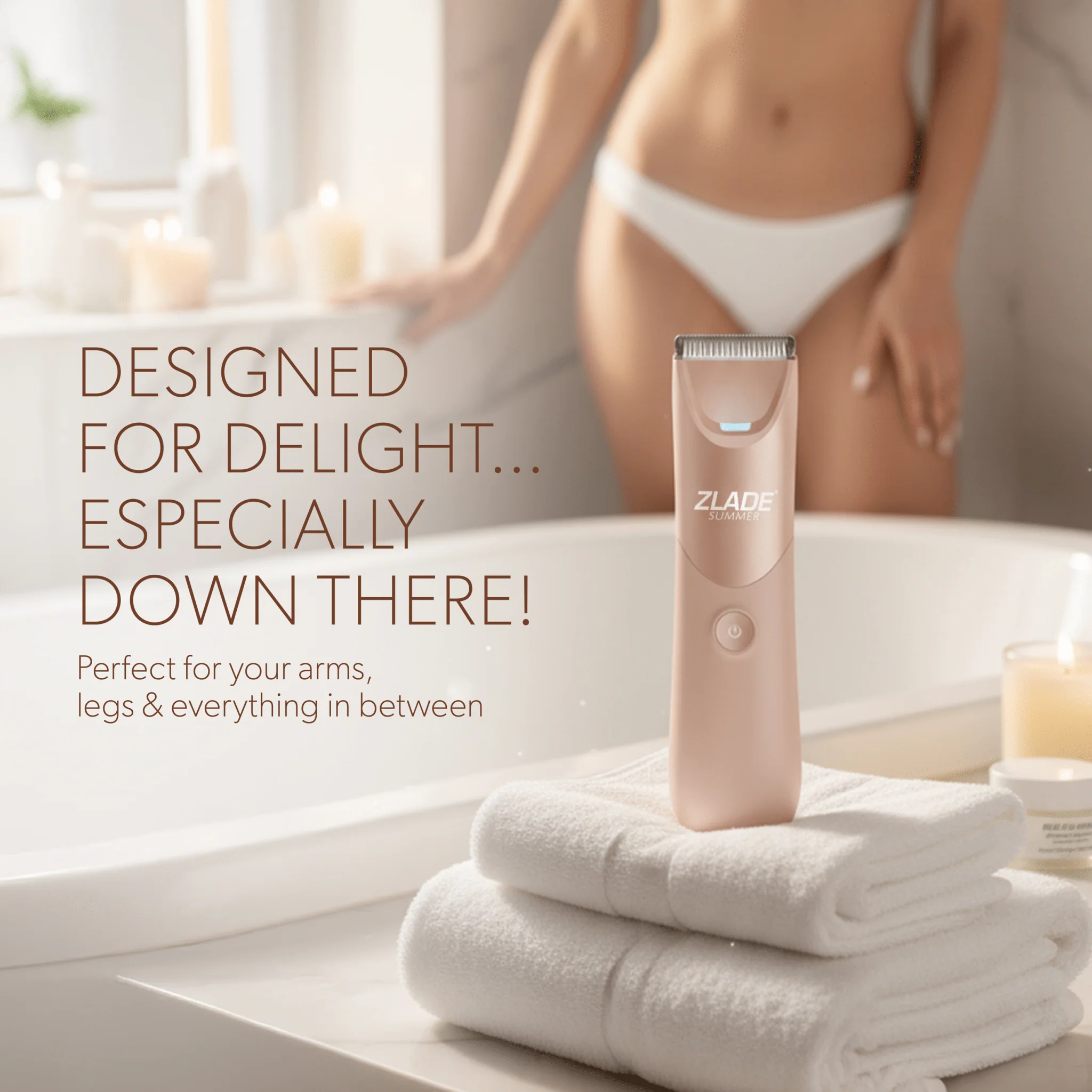 Zlade Summer Intimate Hair Removal Trimmer for Women | Bikini Line, Underarms, Body Hair | 2 AAA Battery Operated | IPX-5 Waterproof - Image 6