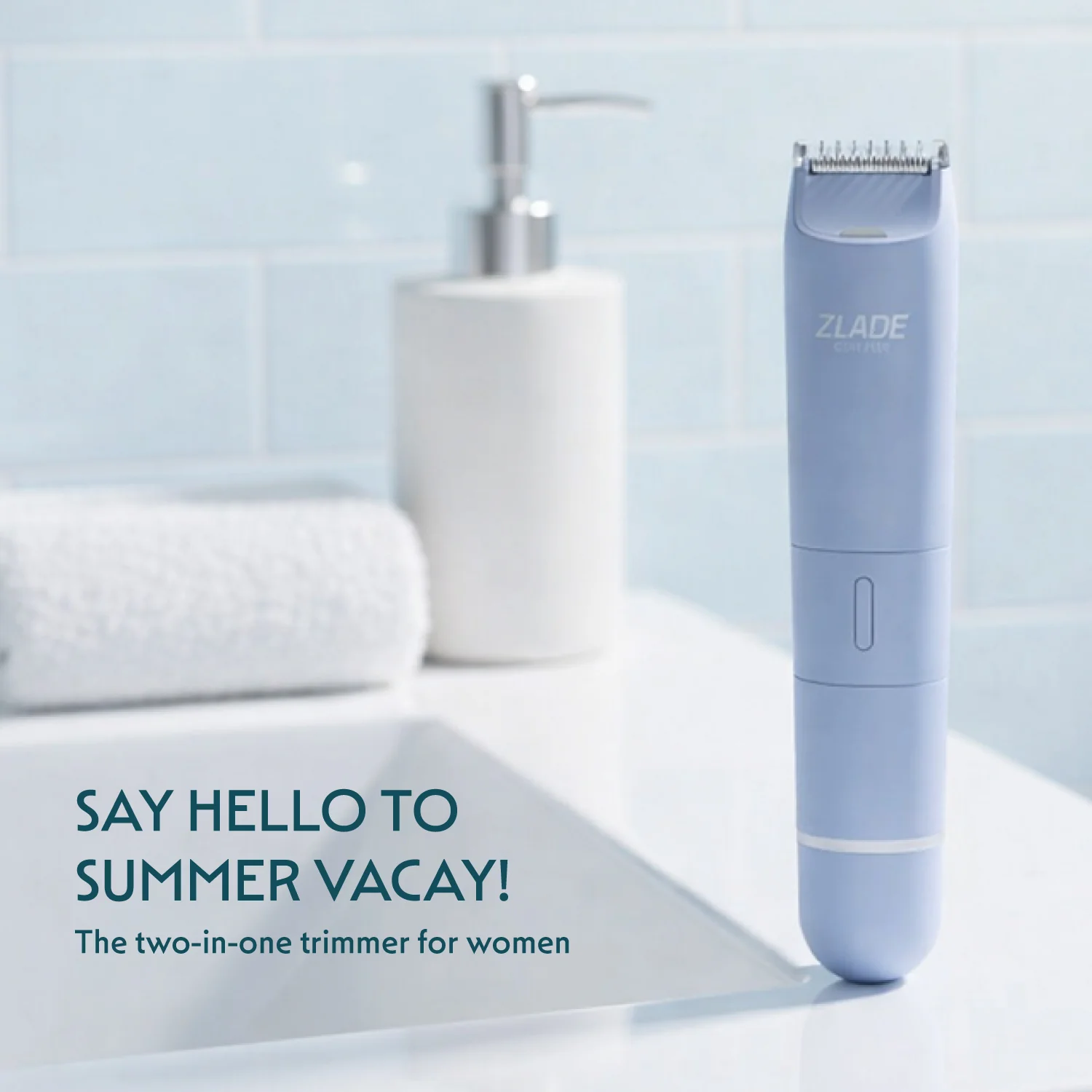 Zlade Summer Vacay | 2-in-1 Rechargeable Face Shaver and Body Trimmer for Women - Image 3